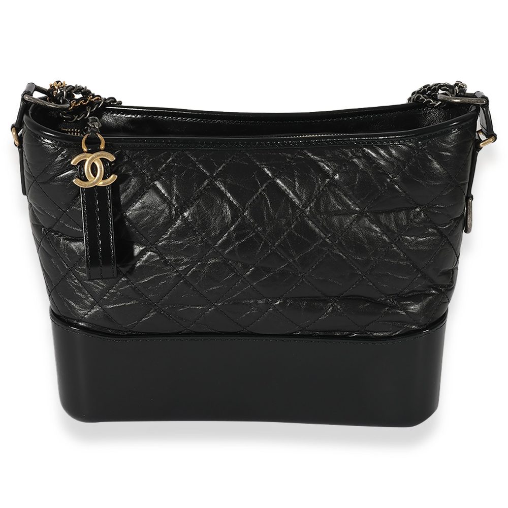Chanel Black Leather Medium Gabrielle Hobo